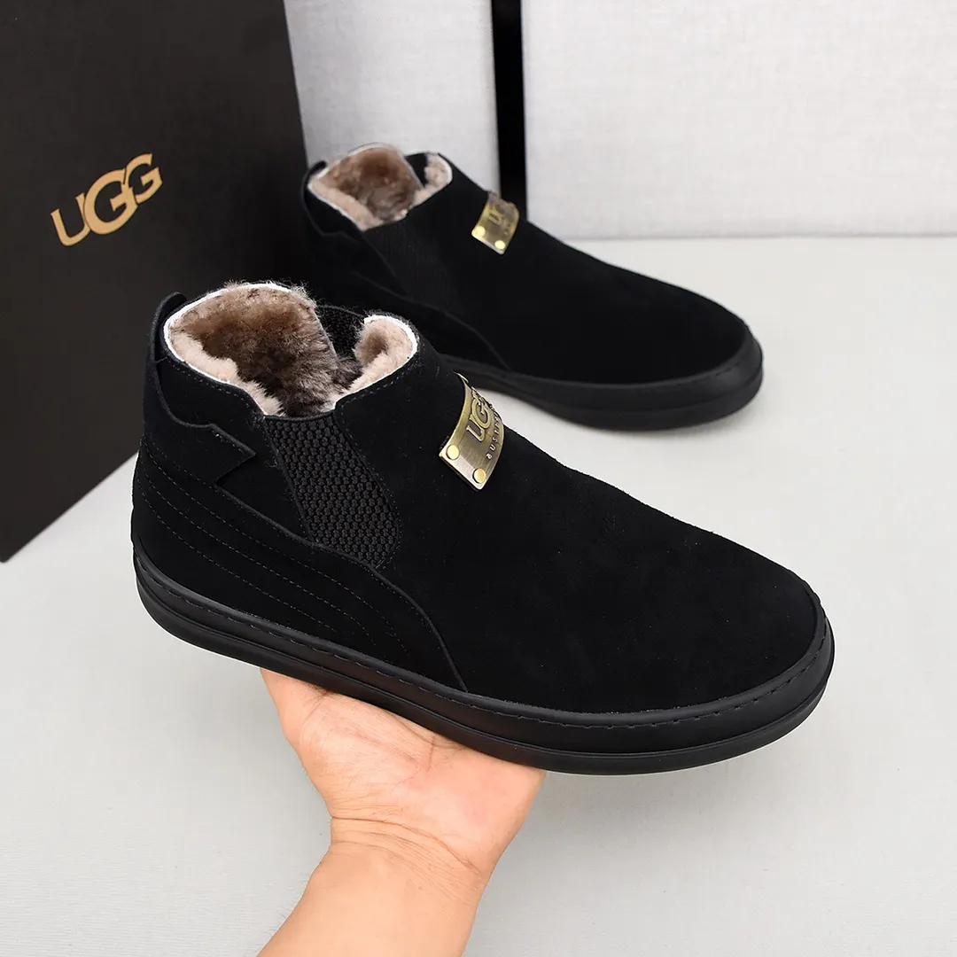 PP520🛜🛜🛜【ugg】The upper is made of waterproof nubuck, real wool lining, and non-slip rubber sole. Warm and comfortable, a must-have in winter! Men's size 38-44 (custom-made size 45 is non-refundable).